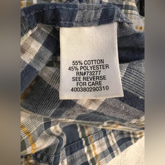 Mens XXL Croft & Barrow Quick Dry Blue Plaid Button Down Shirt - Picture 4 of 6